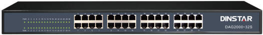 Dinstar DAG2000-32S 32 FXS Analog VoIP Gateway, Main/Secondary SIP Server Failover, Flexible Routing & Dial Plan And Embedded Operation System, Fax Over T.38 And Pass-Through | DAG2000-32S