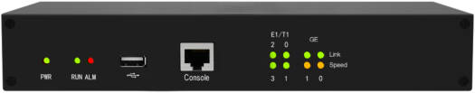 Dinstar MTG200-2E1 2-Port VoIP Trunk Gateway, Echo Cancellation, Up to 60 Concurrent Calls, 1x E1/T1 ports, 2x 10/100M Base-TX Ethernet Ports (RJ45), 1x RS232 Console Port, Black | MTG200-2E1