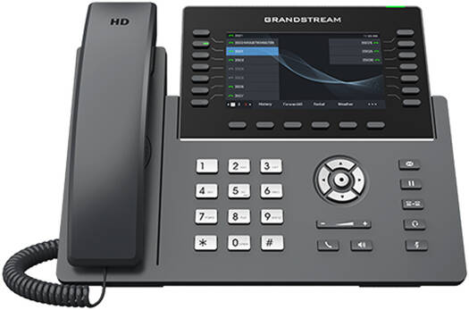 Grandstream GRP2650 Professional IP Phone, 5-Inch Color Display, 14 Lines, 6 SIP Accounts, Wi-Fi 5, Dual-Port Gigabit Ethernet with Integrated PoE, Supports 5-Way Audio, Black | GRP2650
