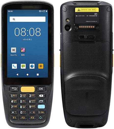 iData K1S Handheld Rugged Mobile Computer, 4" Display, 4GB RAM, 64GB Storage, Wi-Fi & 4G Network, Bluetooth 5.0, GPS, Android 11.0, 4400mAh Battery Capacity, Black | K1S-W0E866020-1800