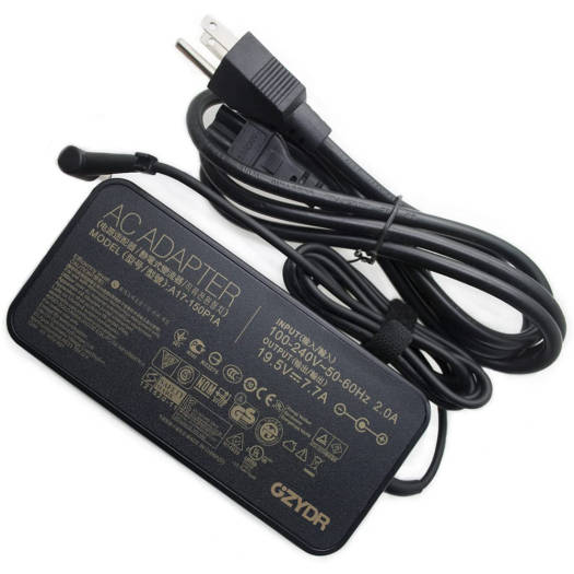 Replacement Asus Laptop Power Adapter, 19.5 Voltage, 7.7A Output Current, 150 Watts Power, Black | A17-150P1A