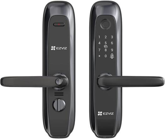 EZVIZ L2S Smart Fingerprint Lock, Keyless Lock with Four Unlock Methods, Real-Time Mobile Alerts, Built-In Electronic Doorbell, Anti-Tamper Alarm, Low-Battery Warning, Easy User Management