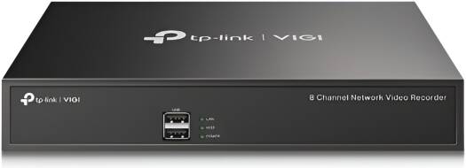 TP-Link VIGI 8 Channel Network Video Recorder, 8-Channel Real-Time Live View, 4-Channel Simultaneous Playback, Remote Monitoring, H.265+, 1 HDD Interface, Two-Way Audio, Black | VIGI NVR1008H