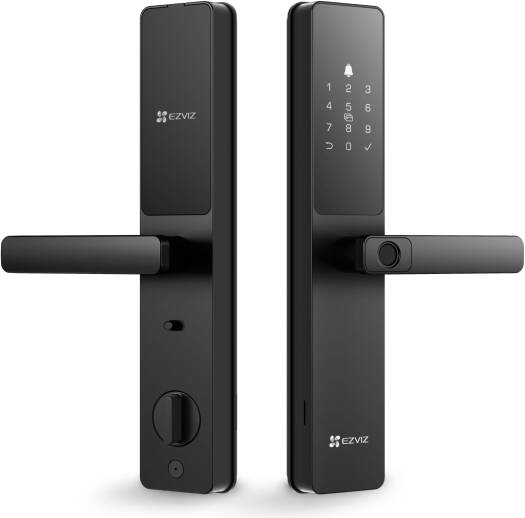 Ezviz Smart Lock Y2000, 7-in-1 Smart Door Lock, Built-in Wifi Fingerprint Access, Weather-Resistant, Child Safety Lock for Apartment, Villa, Office, Black | CS-Y2000