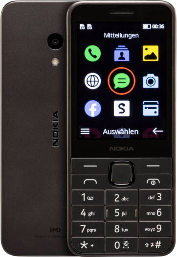 Nokia 235 Dual Sim Mobile Phone, 2.8" QVGA Resolution, 64MB RAM, 128MB Storage, Unisoc T107 Processor, 2 MP with LED Flash, S30+ OS, Up to 9.8 Hours Talk Time, Black | Nokia 235 BK