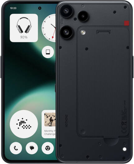 Nothing Phone (3a) Lite Mobile Phone, 6.77" 120Hz AMOLED Display, MediaTek Dimensity 7300 Pro 5G, 8GB RAM, 128GB ROM, Mali-G615 MC2 GPU, 5000mAh Battery, Black | 3aLite