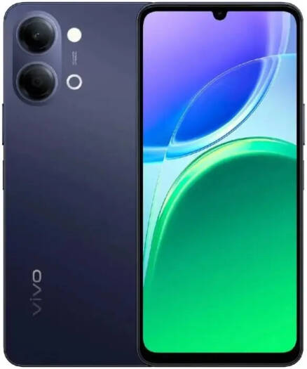 Vivo Y05 Smartphone, 6.74" 120Hz HD Plus Display, 4 GB + 64 GB, 6500mAh Battery, IP65 Water and Dust Resistance, AI Camera Features, Extended RAM, Dual SIM Mobile Phone, Black | Y05BK