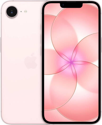 Apple iPhone 17e Smartphone, 6.1" Super Retina XDR Display, A19 Chip, 6 Core CPU, 4 Core GPU, 16 Core Neural Engine, 512GB Storage, INTL Version, e-Sim, 4005mAh Battery, Soft Pink | MHRU4