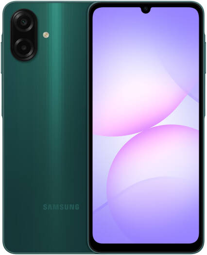 Samsung Galaxy A07 4G Mobile Phone, 6.7" HD+ PLS LCD 90Hz Display, Mediatek Helio G99 (6 nm), 4GB RAM, 64GB ROM, Mali-G57 MC2, Dual Sim, Middle East Version, Adapter, Green | SM-A075FZGJMEA