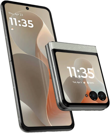 Motorola Razr 60 5G Mobile Phone, 6.9" FHD+ pOLED Foldable AMOLED Display, Mediatek Dimensity 7400X 4nm Chipset, 8GB RAM, 256GB ROM, Mali-G615 MC2 GPU, 4500mAh Battery, Lightest Sky | RAZR60