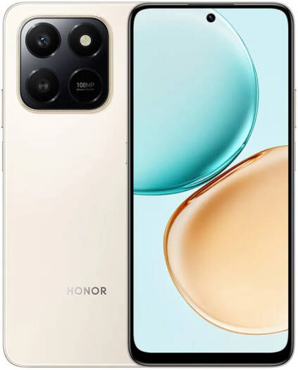 Honor X7d Smartphone, 6.77" TFT LCD 120Hz Display, Qualcomm SM6225 Snapdragon 685 6nm Chipset, 8GB RAM, 256GB ROM, Adreno A610 GPU, Magic OS 9, 6500mAh Battery, Desert Gold | X7D
