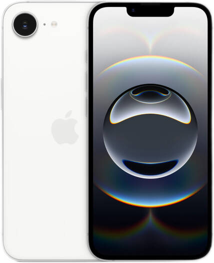Apple iPhone 16e Mobile Phone, 6.1" Super Retina XDR OLED Display, A18 6-Core CPU, 4-Core GPU, 16-Core Neural Engine, 8GB RAM + 512GB Storage, 4005mAh Battery, MEA, White | iPhone-16e-512whtmea