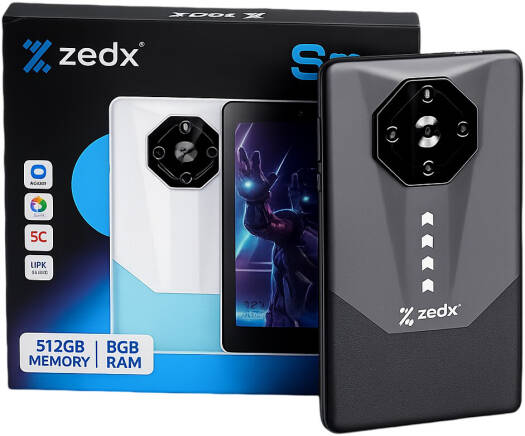 ZedX Z SMART Note Book Tablet, 7" IPS Display, 8GB RAM, 512GB ROM, 5.0MP Front, 10MP Rear, 5000mAh Battery Capacity, Android 13, Grey | Z-Smart-Note-Book-GR