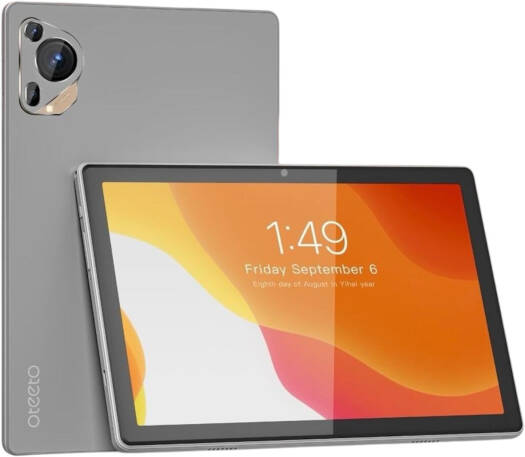 Oteeto Tab 18 Tablet, 10.1" 1280x800 Display, Octa Core 2.0GHz Processor, 8GB RAM, 512GB ROM, 4G Network, 8.0MP Front + 13.0MP Rear Camera, Android 15, 8000mAh Battery, Grey | TAB 18