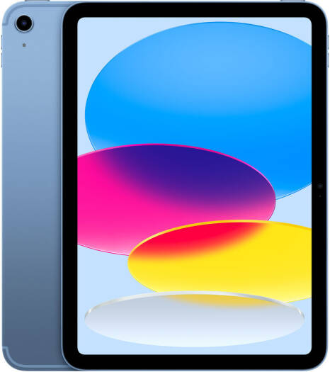 Apple iPad, 11" Liquid Retina Display, A16 Chip, 5 Core CPU, 4 Core GPU, 16 Core Neural Engine, 512GB Storage, 12MP Rear & Front Camera, Touch ID, Wi-Fi + 5G, Up to 10 Hour Battery, Blue | MD7Q4LL/A