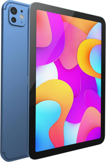 oteeto Tab 15 Tablet, 10.1" Display, 4G SIM/iOS Style Operating System, Octa Core Processor, 5G Dual SIM, Included Flip Cover & Keyboard, 8GB RAM, 512 GB ROM, Android 13, 6000 mAh, Blue | TAB 15 B