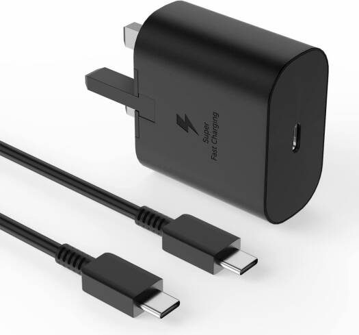 Generic 45W PD Fast Charger Adapter, USB C Plug and Cable for Samsung Galaxy S21, S21 FE, S21 Ultra, S22, S23, S23+, S20, Z Flip 4, Z Fold 4, A13, A33, A53 Black | 45W