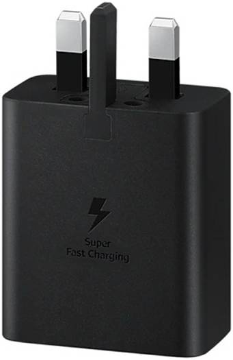 Samsung 45W Super Fast Charger 2.0 with USB-C to C Cable, 100-240 V Power Input, 1.8m Cable Length, Temperature Protection, Low Noise Operation, Black | EP-T4510XBEGGB