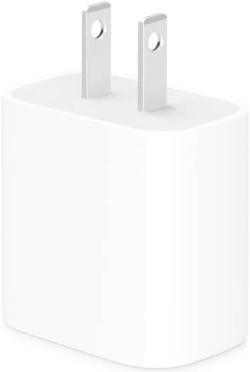 Apple 20W USB-C Power Adapter, Fast Charging for iPhone 8 & Later, White | MHJA3AM/A