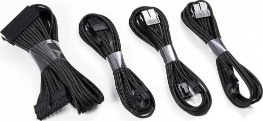 Phanteks Extension Cable Kit 500mm Length, Black 24 Pin, 8 Pin (4+4) M/B, 2x 8 Pin (6+2) PCI-E Extension Cable Kit 500mm Length - Black | PH-CB-CMBO_BK