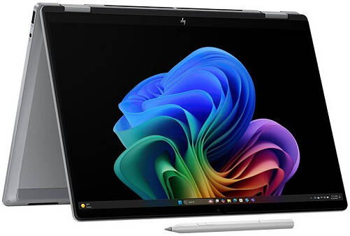 HP 14-fm000 OmniBook X Flip 2-in-1 Next Gen AI PC Laptop, 14" IPS Display, Intel Core Ultra 7 256V, 16GB RAM, 1TB SSD, Intel Arc 140V Graphics, With Pen, English K/B, Win11, Natural Silver | AK4Y9AV