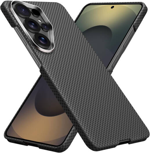 X-Level Samsung Galaxy S26 Ultra Case with MagSafe, 0.8mm Ultra Slim Carbon Fiber Pattern Magnetic Cover with Anti-Scratch & Shockproof Protection, Silver Design, Black | S26 Ultra Case