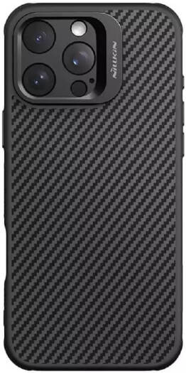 Nillkin CarboProp Case for iPhone 16 Pro 6.3 Inch, Aramid Fiber Magnetic MagSafe Phone Cover with Metal Camera Protection Frame, Lens Holder & 360° Protective TPU Edge, Black | iP16P-82032