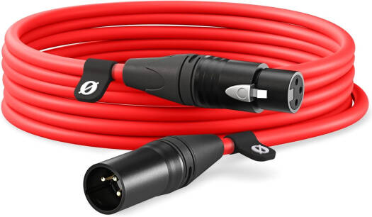 RODE XLR-6 Premium XLR Cable 6m, Professional Balanced Microphone Cable for Studio Recording, Live Performance & Audio Equipment, Red | XLR6M-R