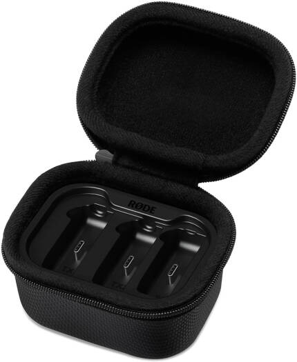 RODE Charge Case+ Wireless GO Gen 3, Charging Case with Two Full Extra Recharges, Up to 21 Hours Total Battery Life, Data Transfer Support & Portable Power Solution for Creators, Black | CHARGECASE+