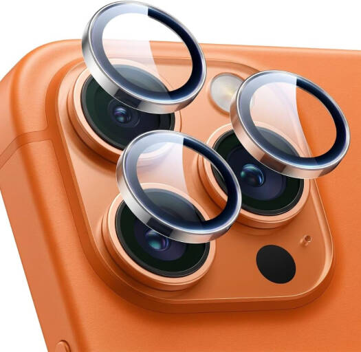 CROWNYX Camera 3D Individual Lens Protector for iPhone 17 Pro or 17 Pro Max, 9H Tempered Glass, Anti-Scratch, Anti-Oil, Anti-Shock, Dirt Resistant, HD Clear, Pack Of 1 | IP17P-3DINDVL-CLP