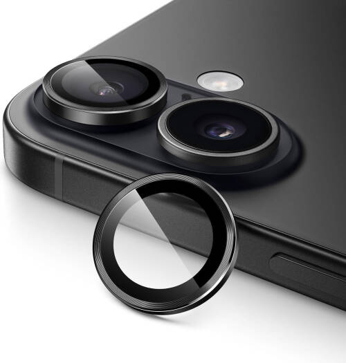 CROWNYX Camera 3D Individual Lens Protector for iPhone 17, 9H Tempered Glass, Anti Scratch, Anti-Oil, Anti-Shock, Dirt-Resistance, HD Night Shots Clear Image, Pack-1 | IP17-3DINDVL-CLP