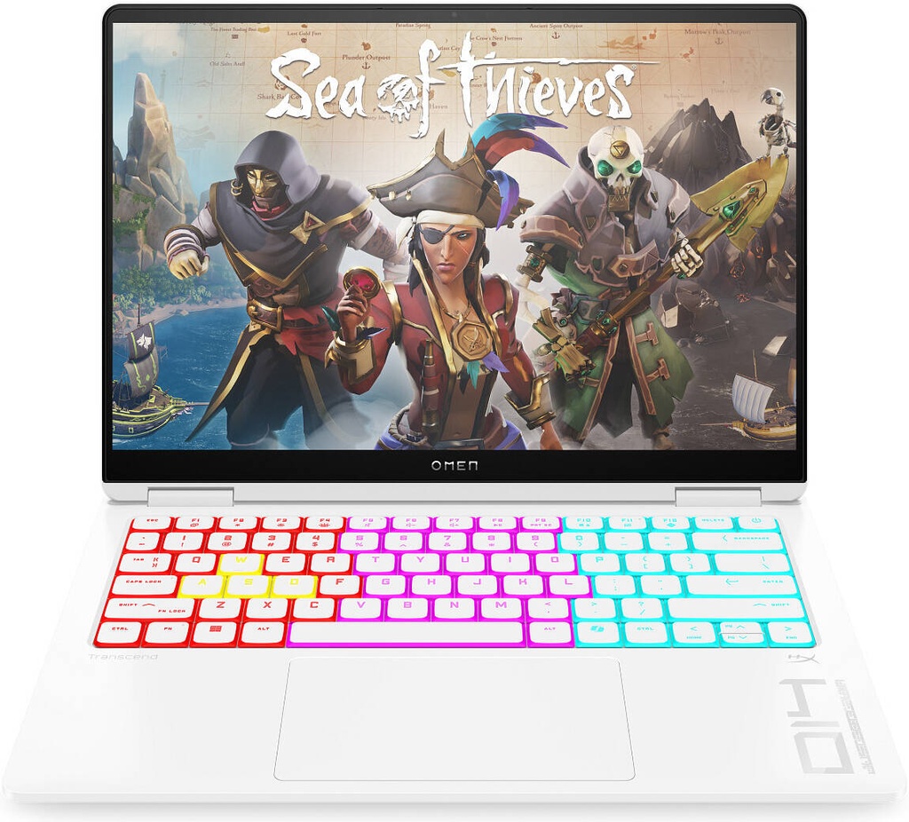HP OMEN Transcend 14-fb1047nr Laptop, 14" 3K OLED Display, Intel Core Ultra 7, 16GB RAM, 1TB SSD, NVIDIA GeForce RTX 5060 GPU, English Keyboard, Windows 11, Ceramic White | B98D2UA#ABA