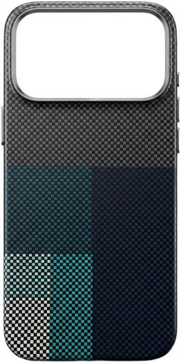 CROWNYX Carbon Fiber Case for iPhone 17 Pro, MagSafe Compatible, Ultra Slim Drop Resistant Cover, Anti-Slip, Anti-Scratch, Blue | IP17P-MGSF-FBONE-BLU