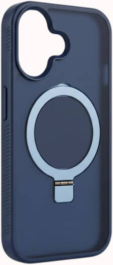 CROWNYX Aegis GripStand Pro Case for iPhone 17, Compatible with MagSafe, Shockproof, Slim Hybrid TPU Cover with Kickstand & Grip Ring, Blue | IP17-MGSF-AGSP-BLU