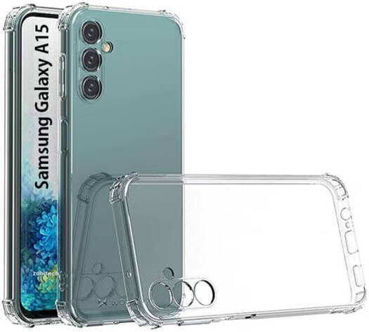 Samsung Galaxy A15 5G Clear Case, Soft TPU Transparent Shockproof Silicone Bumper Cover with Reinforced Corners, Anti-Scratch Protective Phone Case for Galaxy A15 5G-4G 6.5 Inch, Clear | Cover Case