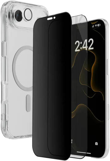 Porodo 360° Shield Series for iPhone 17 Series Clear Case, 5-in-1 MagSafe Full Protection Kit with Privacy Screen Protector, iPhone 17 Air | PD4IN1P17