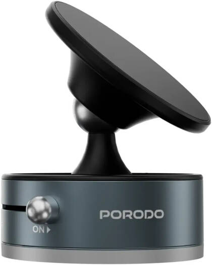 Porodo Multi-Surface MagSafe Phone Mount 5288, Strong N52 Magnetic Grip & Adjustable Angle, Dark Grey | PDHSM37DG