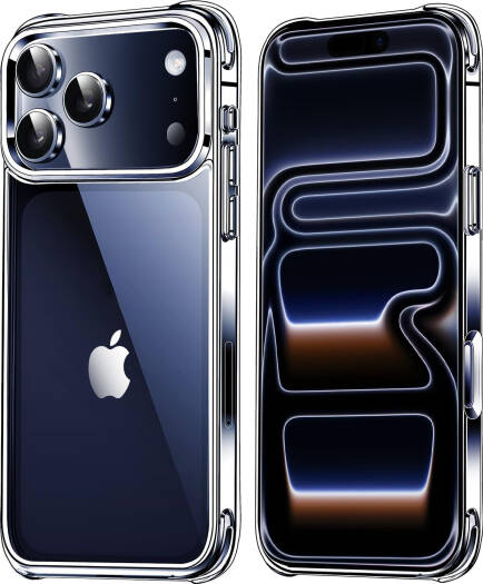 Yesido iPhone 17 Pro Case, PC Thickness 1.5mm, Four Conner With Airbag Design, TPU Shockproof Strong Magnet Case for iPhone, Clear | PC01