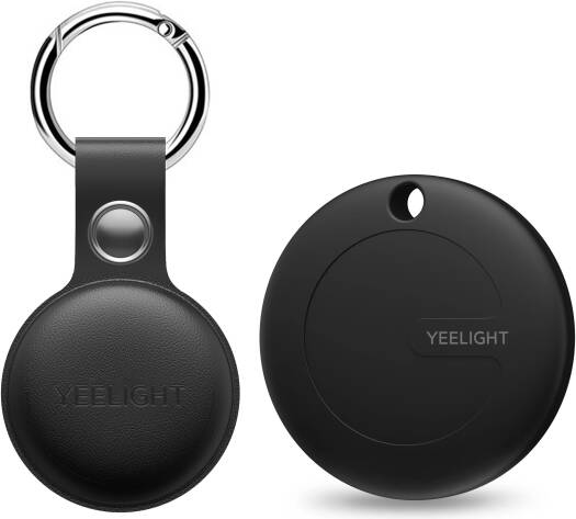 Yeelight Yeetag Smart Tracker, 100 dB Speaker, Unlimited Distance Tracking, Lightweight & Waterproof, Smart Loss Reminders, Stylish Leather Cover, Black | 100dBYEE