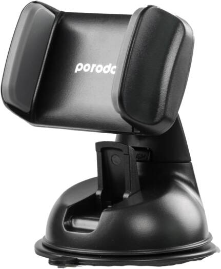 Porodo Universal Clamp Phone Mount with 360 Rotation, One-Hand Operation, Horizontal & Vertical Viewing, Secure Grip, Black | PD-MUCMS-BK