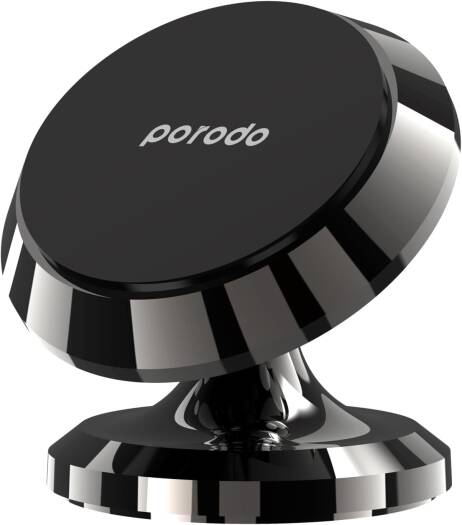 Porodo 4 Circular Discs Magnetic Car Mount, Black | PD4CDMGMBK