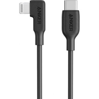 Anker Right Angle USB-C to Lightning 90º Cable 3 Feet - Black | AN.Y2360H11.BK