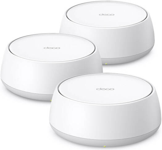 TP-LINK Deco BE25 BE3600 Whole Home Mesh WiFi 7 System, 3 Pack, 4 Streams, 3.6 Gbps Dual-Band, 2.5 Gbps Wired Connections, Seamless AI-Driven Roaming, TP-Link HomeShield, White | Deco BE25