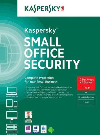Kaspersky Small Office Security 10 Desktop + 1 Server, Digital Download