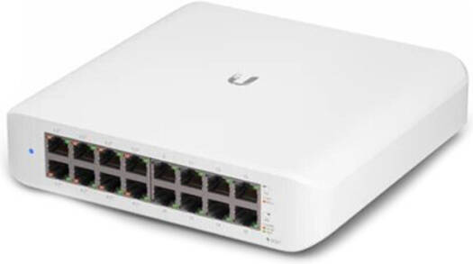 Ubiquiti USW-Lite-16-PoE UniFi 16-Port Cloud Managed Desktop Gigabit PoE+ Switch w/ 8 x PoE+ Ports, 45W Power Budget, 16 Gb/s Switching, Supports UniFi Network Controller | USW-Lite-16-PoE