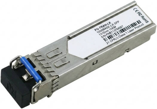 Fortinet FN-TRAN-LX SFP Transceiver Module, 1000Base-LX, 1.25Gbps, Single-Mode, 10KM, 1310nm, Duplex LC, IEEE 802.3z, Digital Monitoring, Hot Plug, -40°C to 85°C | FN-TRAN-LX