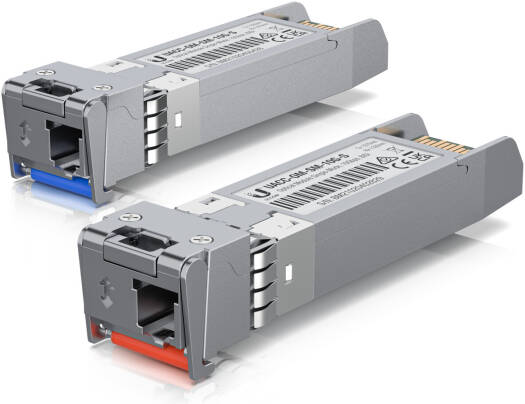 Ubiquiti 10G Bidirectional Single-Mode Optical Module, 10 Gbps Max Data Rate, Compatible with SFP+ & SFP interfaces, Simplex LC UPC Connector, Support Up to 10 KM, Pack of 2 | UACC-OM-SM-10G-S-2