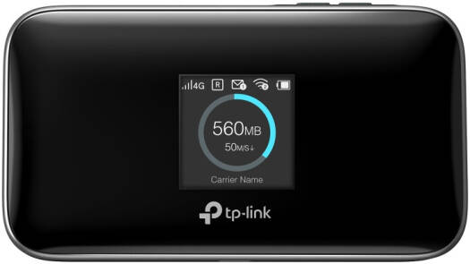 TP-Link M7750 600 Mbps LTE-Advanced Mobile Wi-Fi, Up to 600Mbps Download, 150Mbps Upload Speeds, Up to 32 devices Support, Up to 15 Working Hours, 3280mAh Battery, Black | M7750