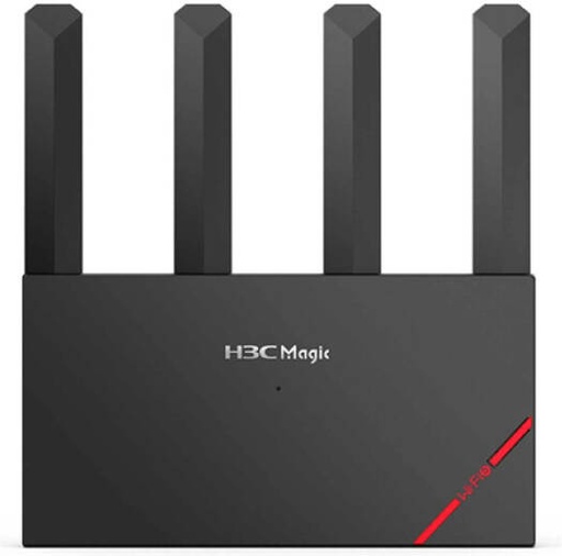 [H3C Magic NX30-EU] H3C Magic NX30, Gigabit Wi-Fi 6 Dual Band Wireless Router, EU Plug, 2.4GHz and 5GHz Bands, WPA3 Encryption, 3000Mbps, Qualcomm Professional Chip, Black | H3C Magic NX30-EU