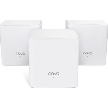 [Nova MW5s-3] Tenda Nova MW5s-3 Mesh Wi-Fi System, Eliminates Dead Zones, 3500sqÂ² Coverage, ISP Speeds 100Mbps+, Pre Configured, White, 3 Pack | Nova MW5s-3